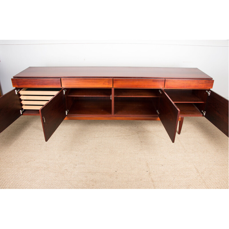 Vintage Large rosewood sideboard by Ib Kofod Larsen 1960s