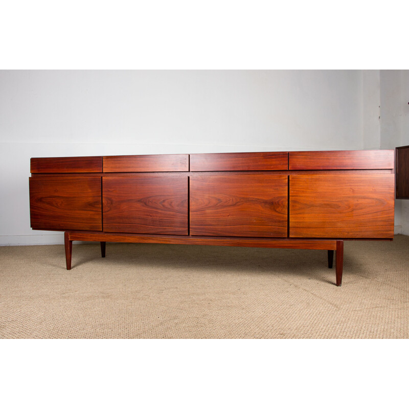 Vintage Large rosewood sideboard by Ib Kofod Larsen 1960s