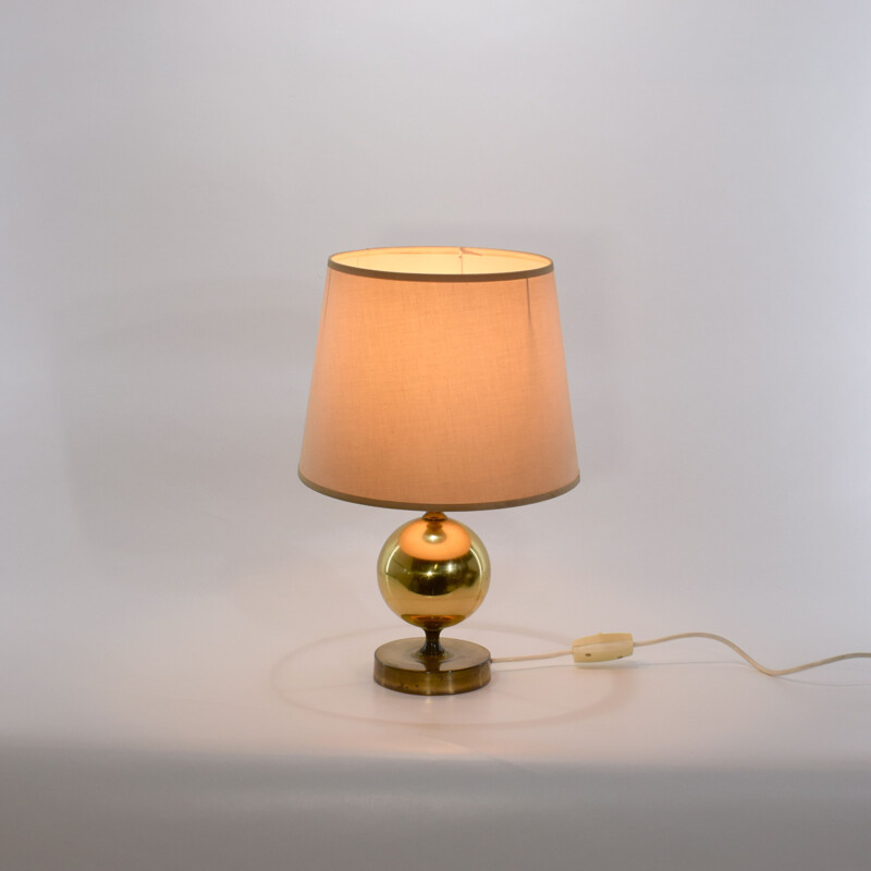 Lampe vintage sphère en laiton, 1960