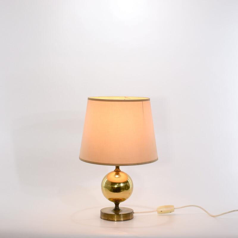 Lampe vintage sphère en laiton, 1960