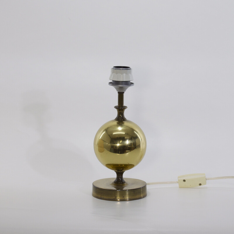 Lampe vintage sphère en laiton, 1960