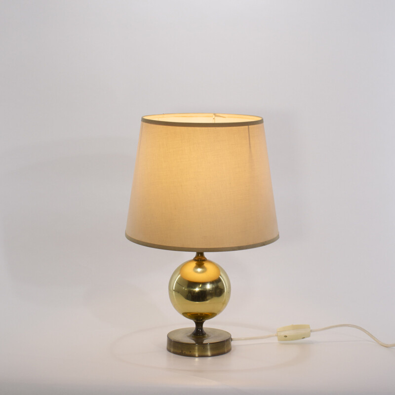 Vintage brass sphere lamp, 1960