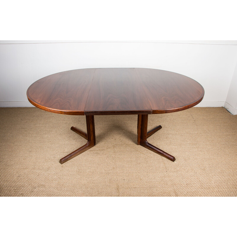 Grande table vintage en palissandre Danemark 1960