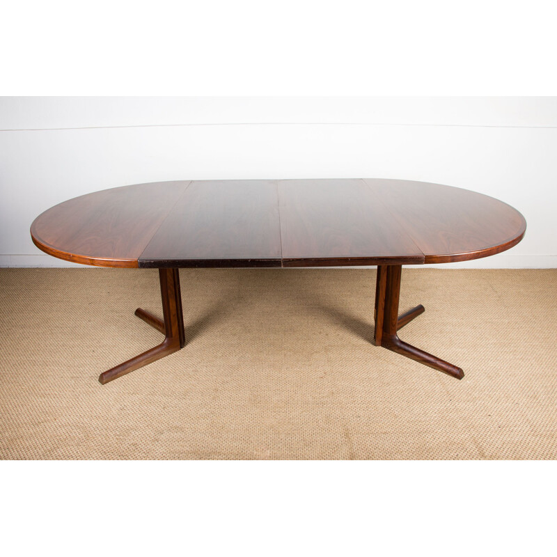 Grande table vintage en palissandre Danemark 1960