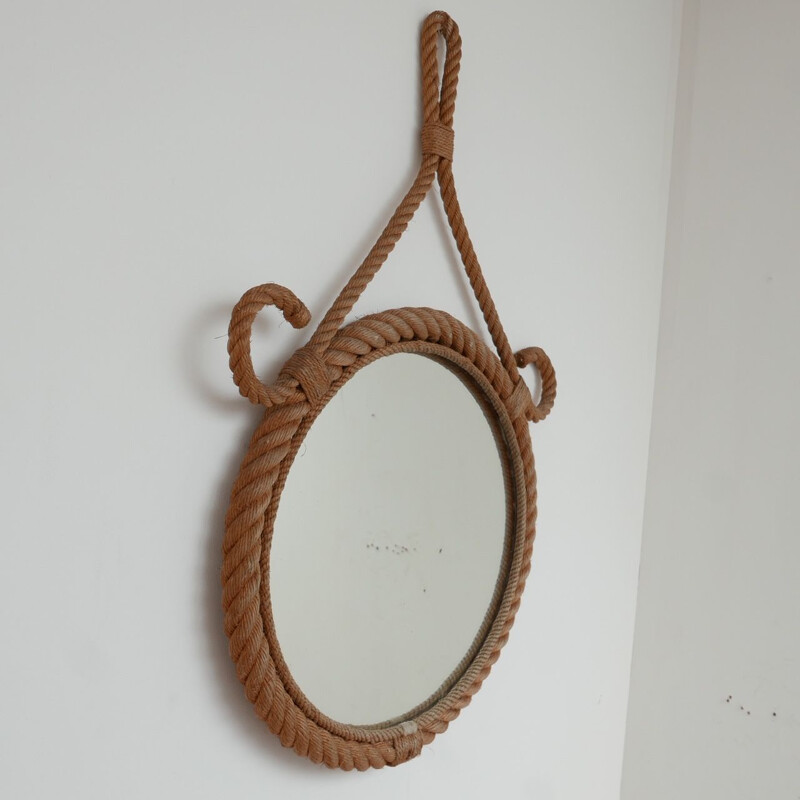 Vintage rope mirror France 1960s