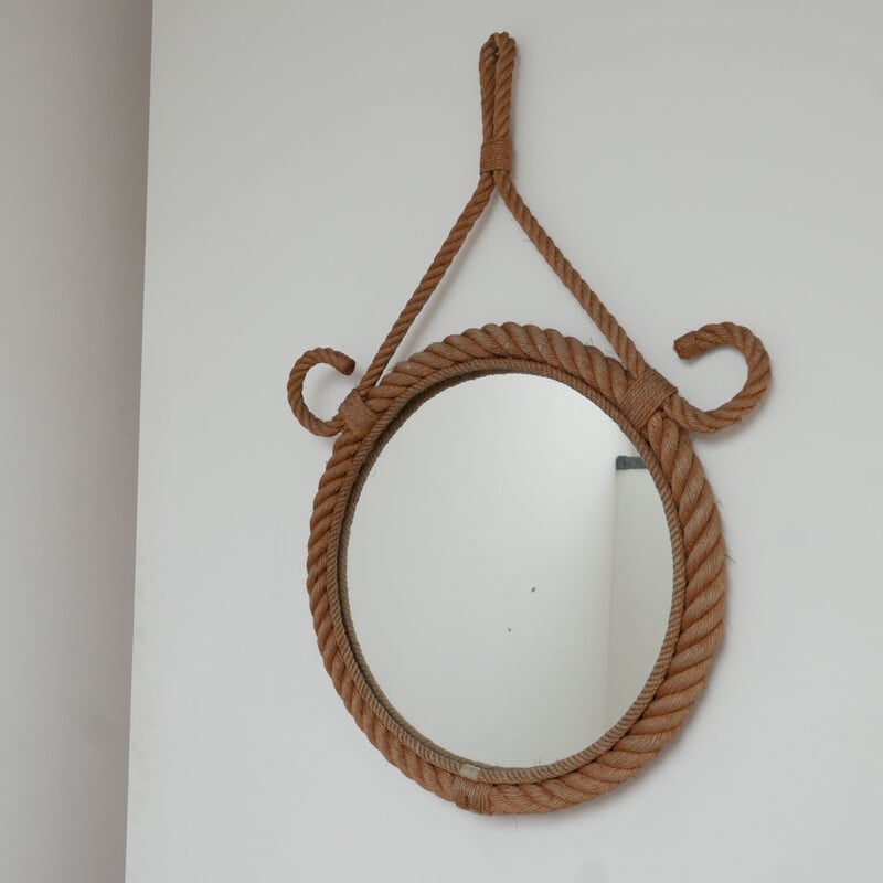 Vintage rope mirror France 1960s