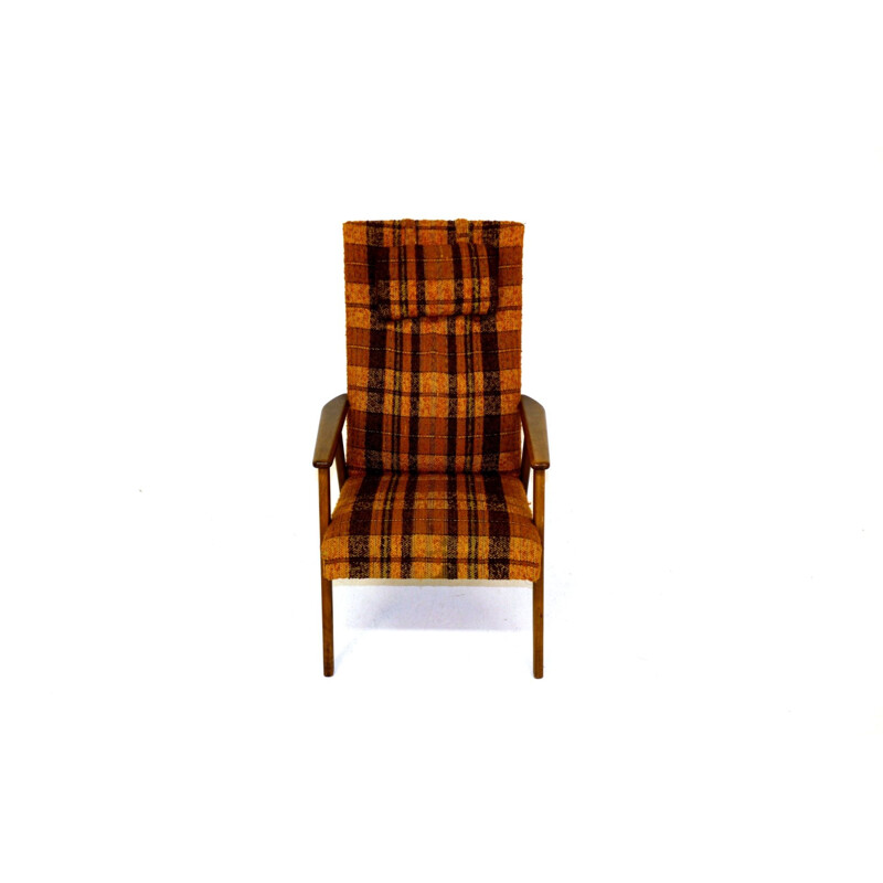 Vintage beechwood armchair Sweden 1960s