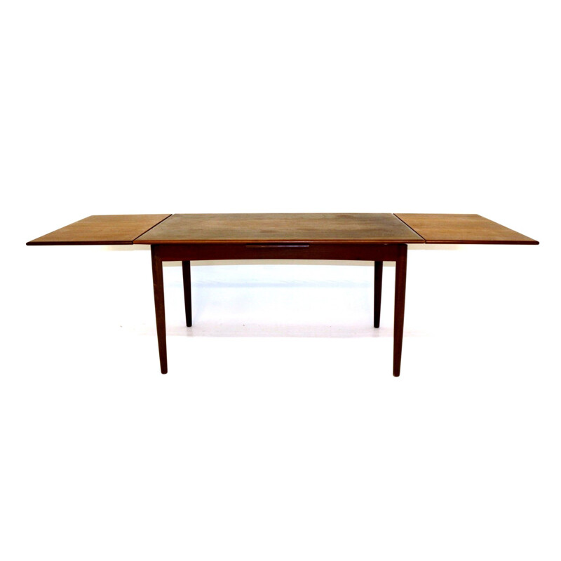 Table vintage  de salle avec plateaux rétractables 