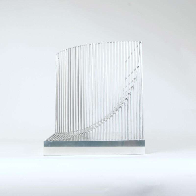 Vintage construction aluminum sculpture by Bertil Herlov Svensson, Sweden 1960