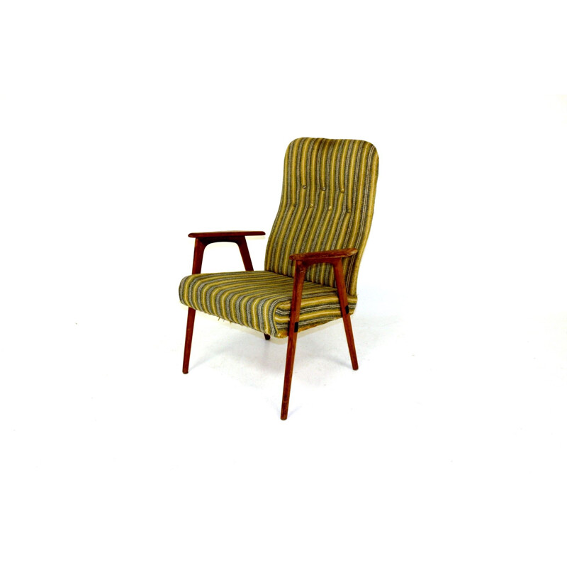 Vintage beechwood armchair Sweden 1950s