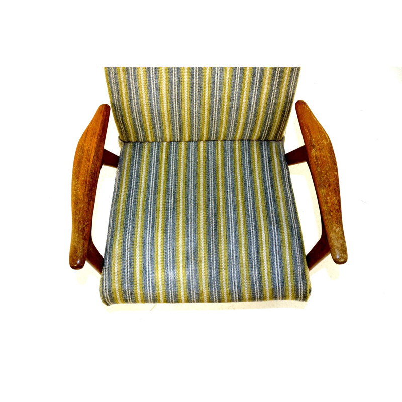 Fauteuil vintage en hêtre Suède 1950