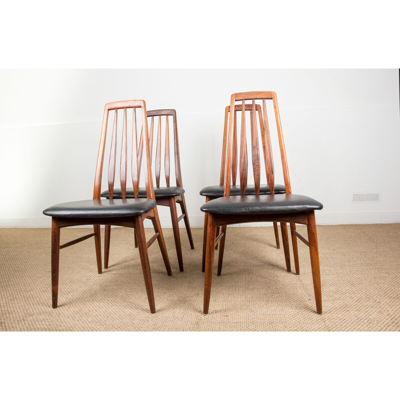 Set of 4 vintage rosewood chairs Denmark 1960s
