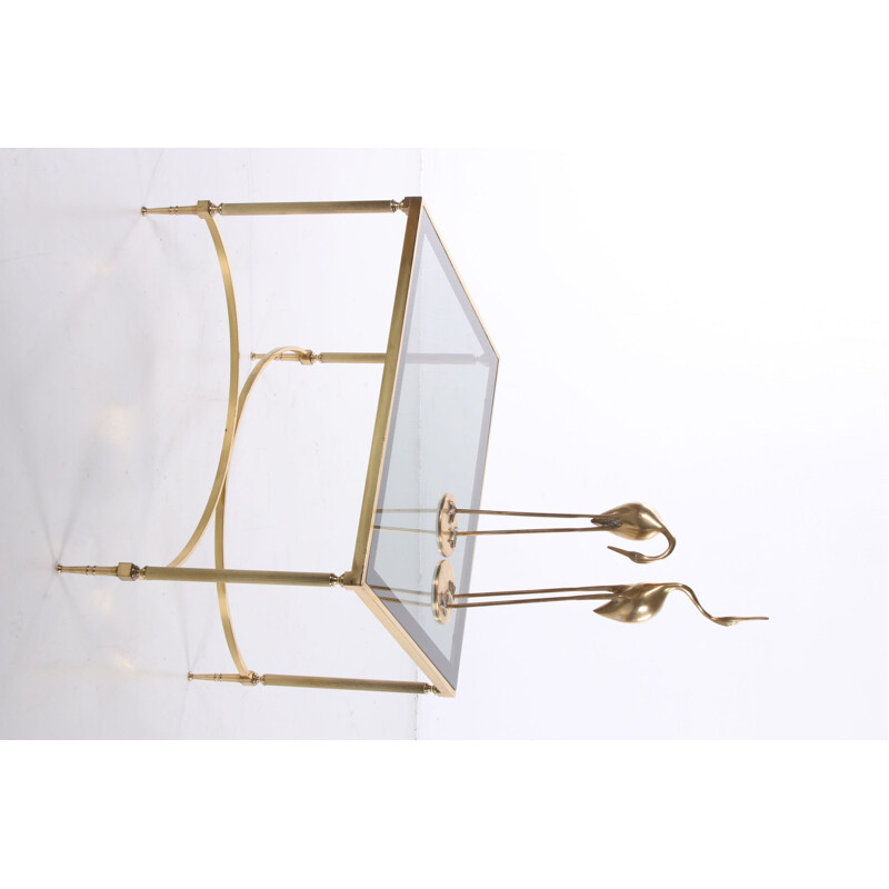 Vintage gold side table in Hollywood Regency style