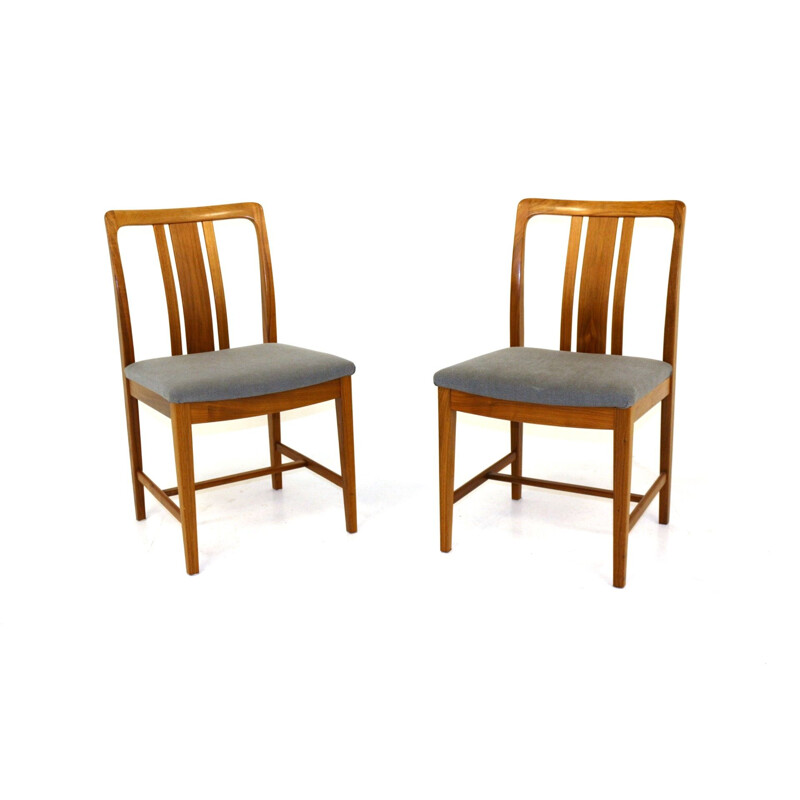 Vintage walnut chairs Sweden 1960s