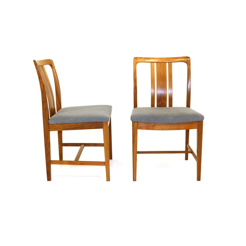 Vintage walnut chairs Sweden 1960s