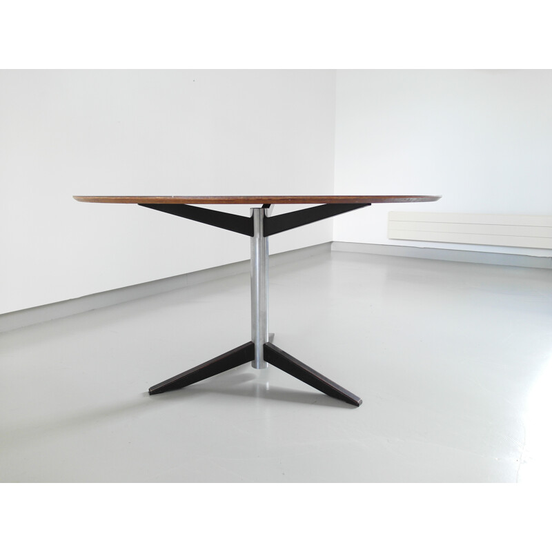 t’ Spectrum dining table in steel and wood, Martin VISSER - 1961