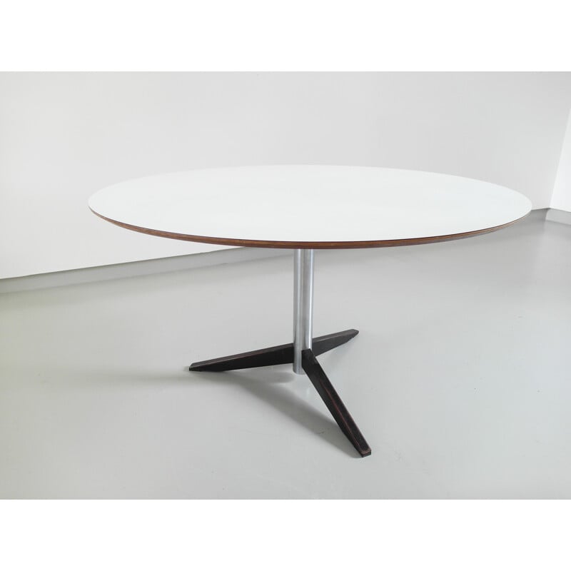 t’ Spectrum dining table in steel and wood, Martin VISSER - 1961