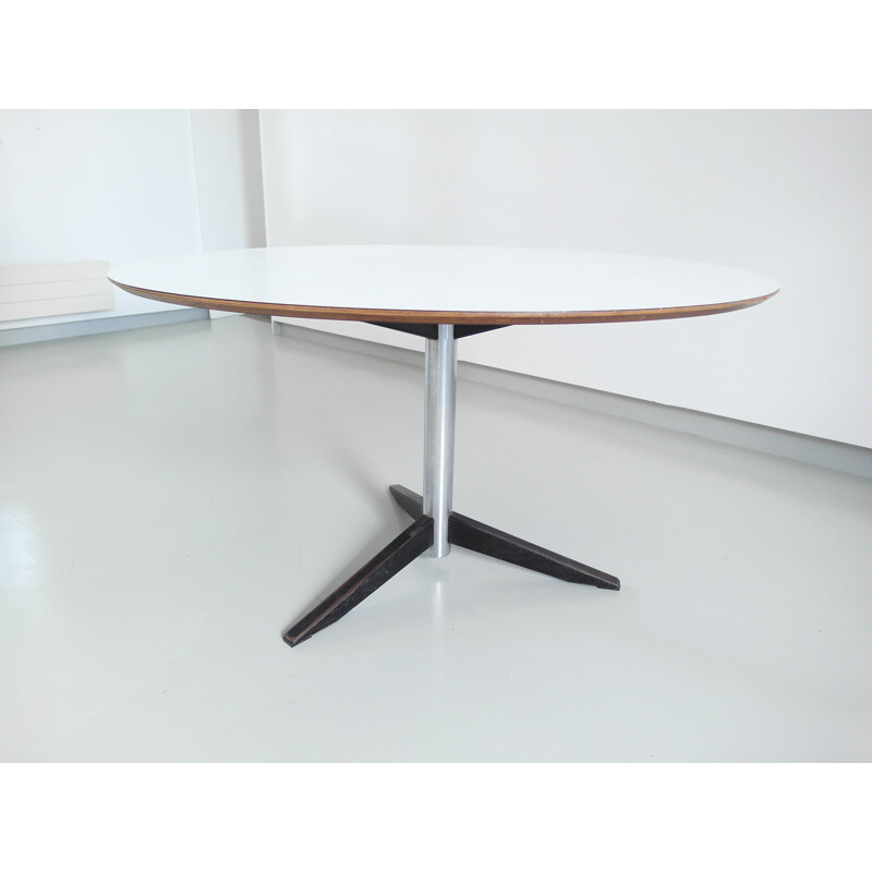 t’ Spectrum dining table in steel and wood, Martin VISSER - 1961