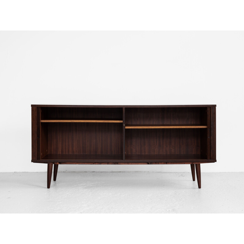 Vintage rosewood sideboard with tambour doors Denmark 1960s