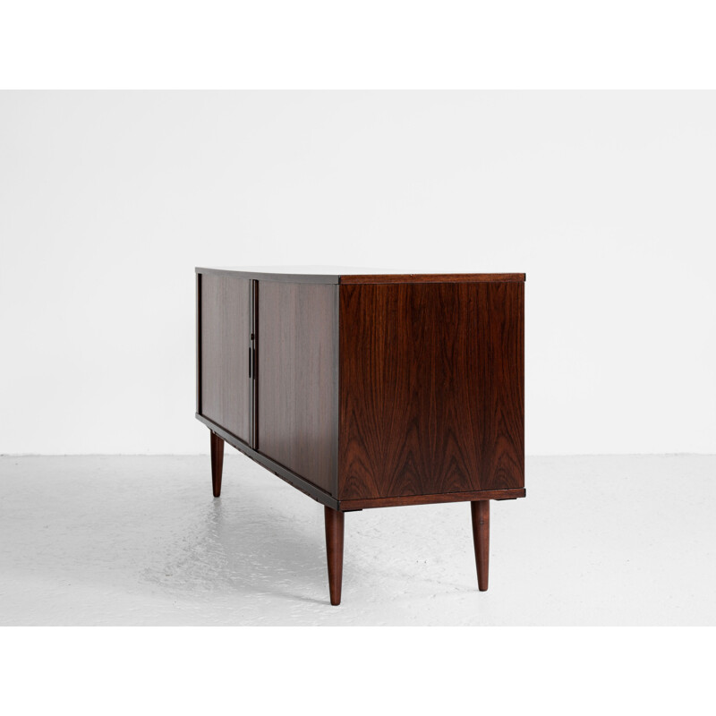 Vintage rosewood sideboard with tambour doors Denmark 1960s