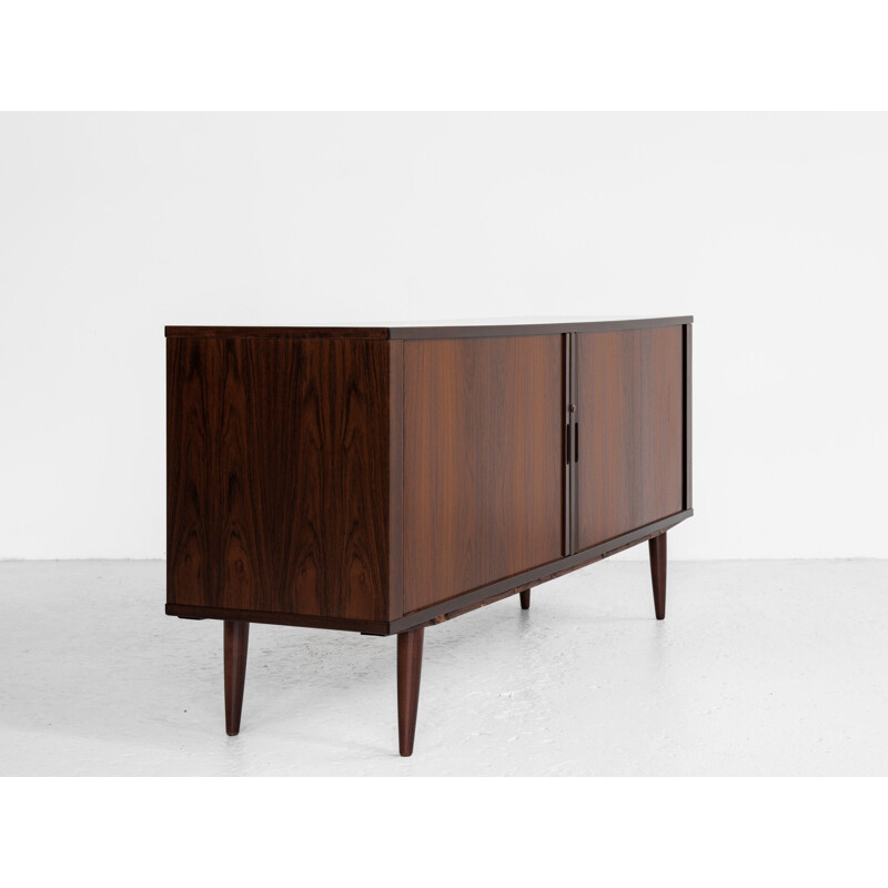 Vintage rosewood sideboard with tambour doors Denmark 1960s