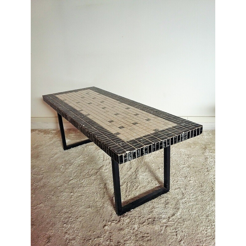 Grande table basse céramique - 1950