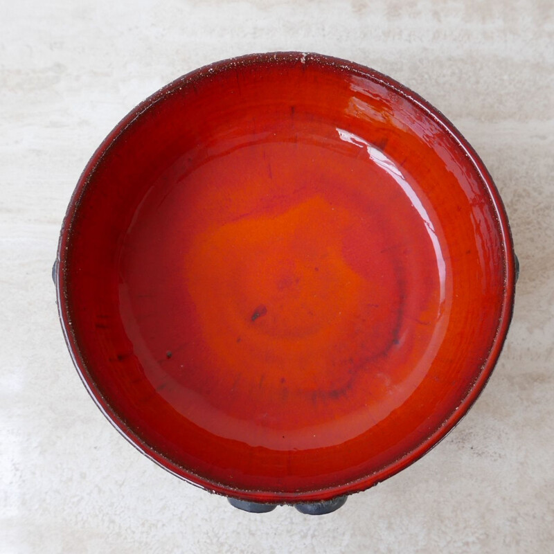 Vintage ceramic bowl by Rogier Vandeweghe for Ampohora Ceramics, Belgium 1960