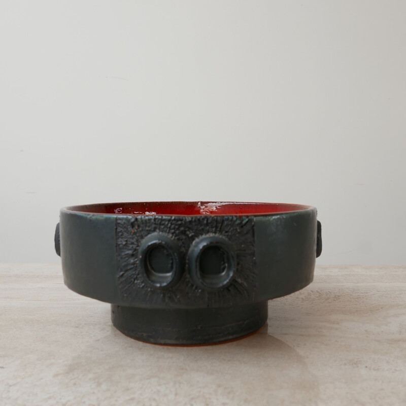 Vintage-Schale aus Keramik von Rogier Vandeweghe für Ampohora Ceramics, Belgien 1960