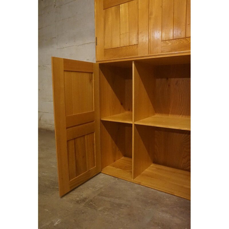 Pair of classic vintage solid elm bookcases by Mogens Koch 1940