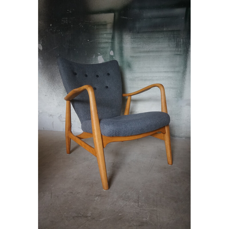 Vintage armchair with beech wood frame 