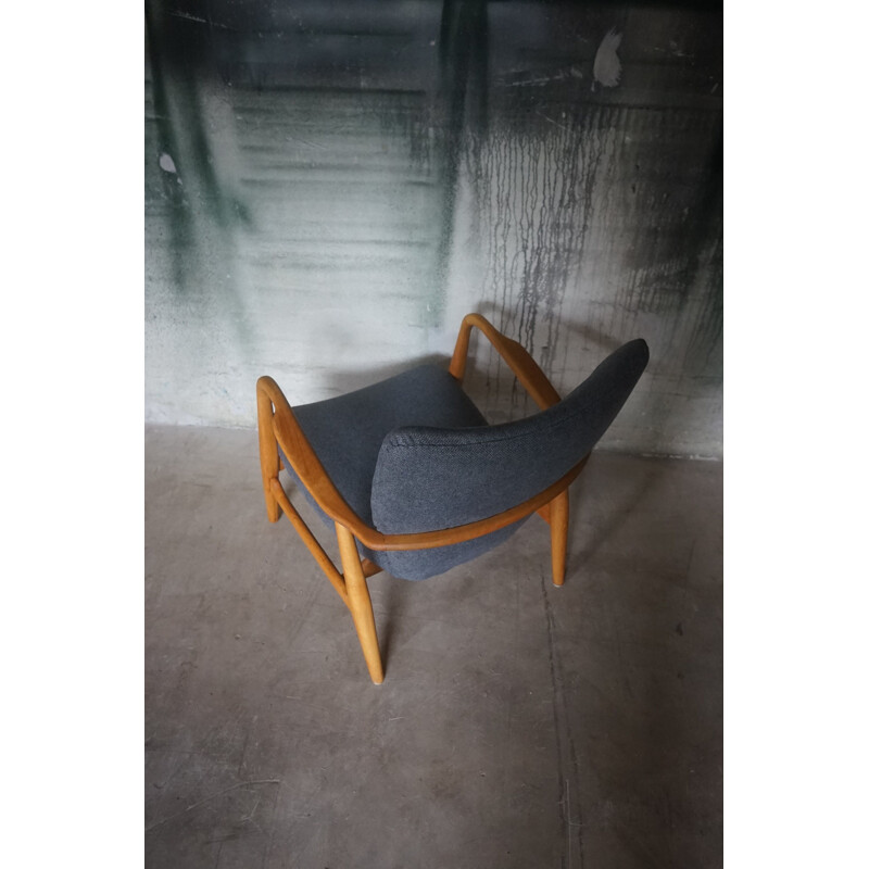 Vintage armchair with beech wood frame 