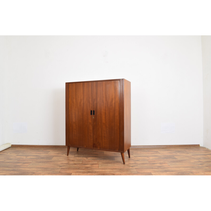 Vintage teak curtain cabinet Denmark 1960s