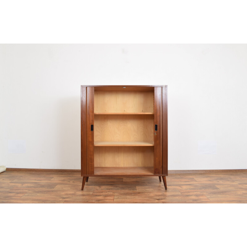 Vintage teak curtain cabinet Denmark 1960s