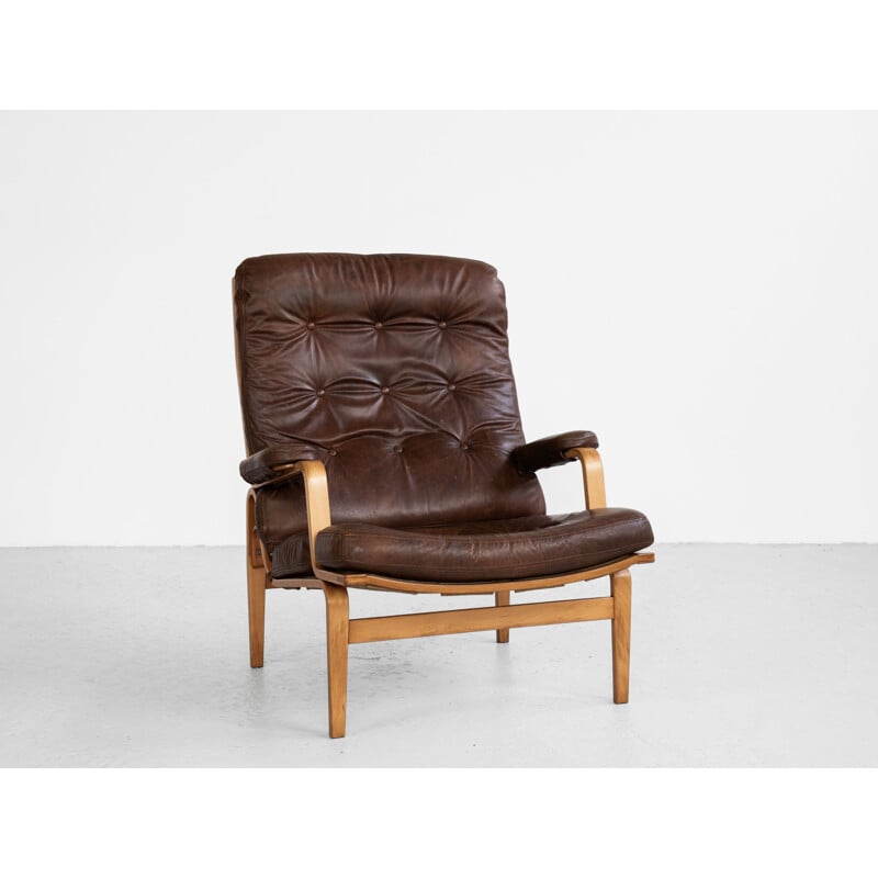 Vintage armchair by Bruno Mathsson for Dux Denmark 1960s