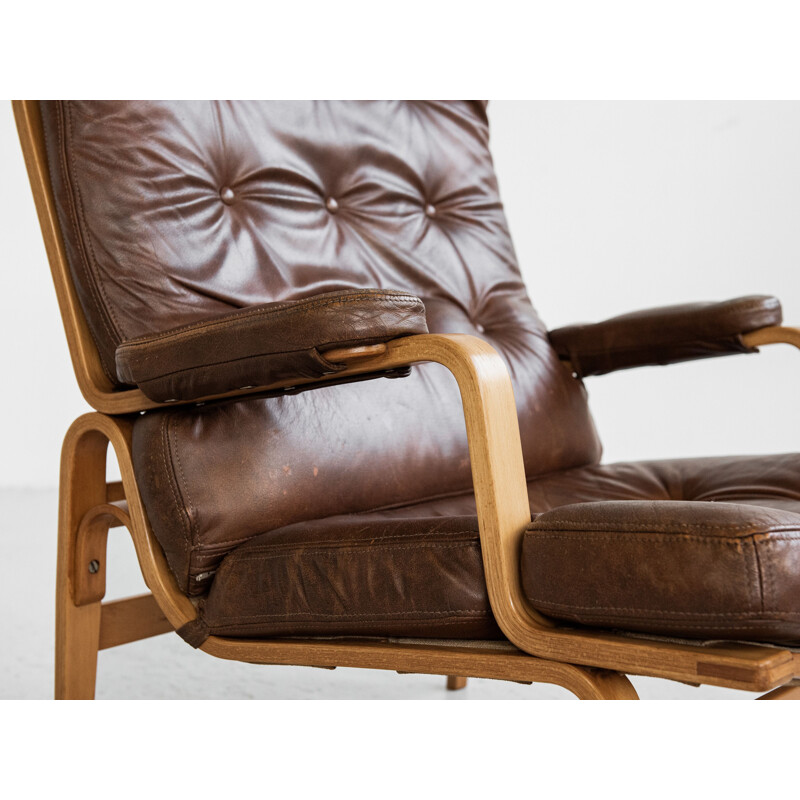 Vintage fauteuil van Bruno Mathsson voor Dux Denemarken 1960