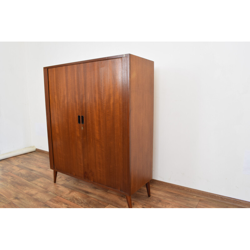 Vintage teak curtain cabinet Denmark 1960s