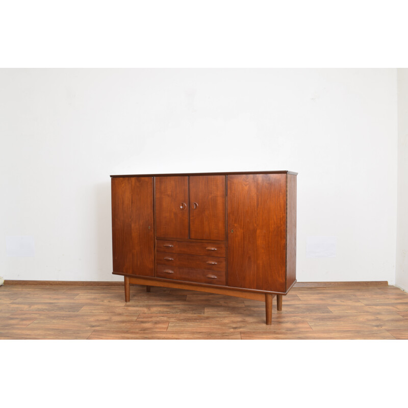 Vintage teak highboard Denmark 1960s