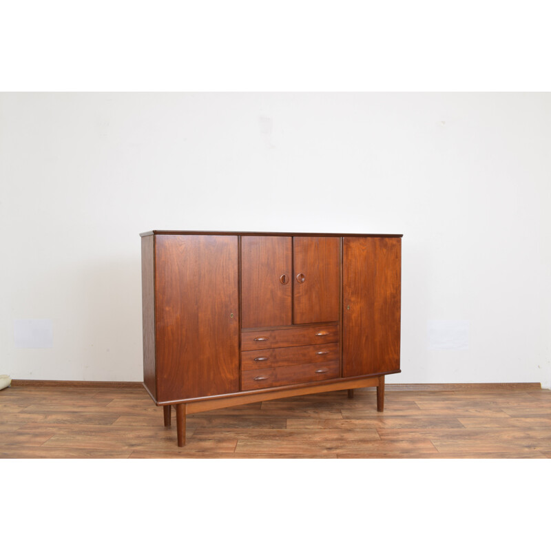 Vintage teak highboard Denmark 1960s