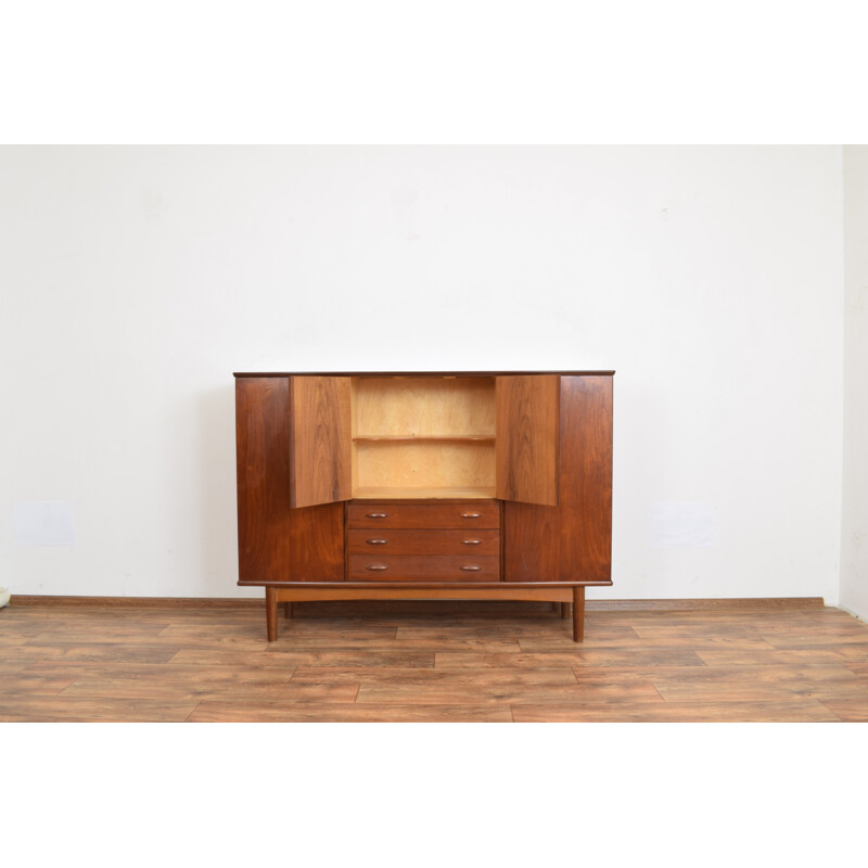 Vintage teak highboard Denmark 1960s