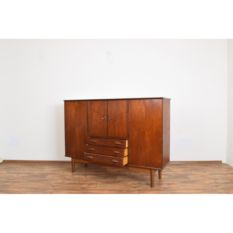 Vintage teak highboard Denmark 1960s