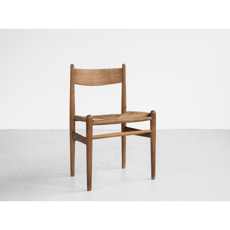 Vintage oak chair by Hans Wegner Denmark 1962s