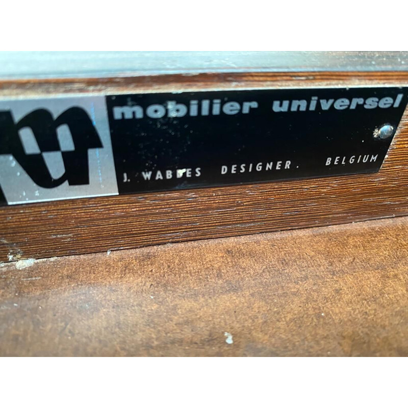 Escritorio vintage de Jules Wabbes para Universal Furniture, Bélgica 1960