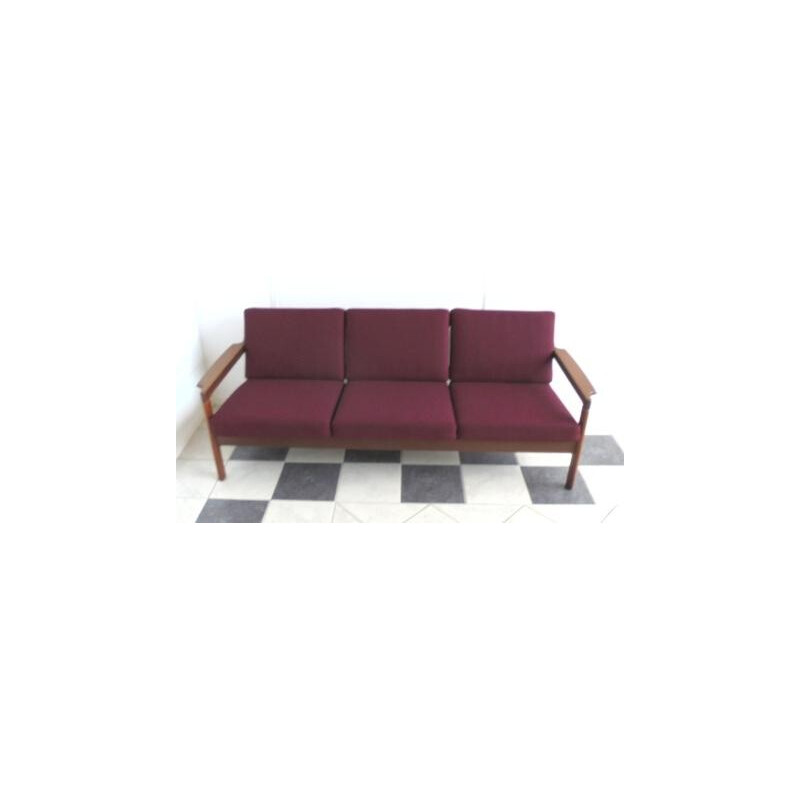 Danish sofa in teak and fabric -  1960s