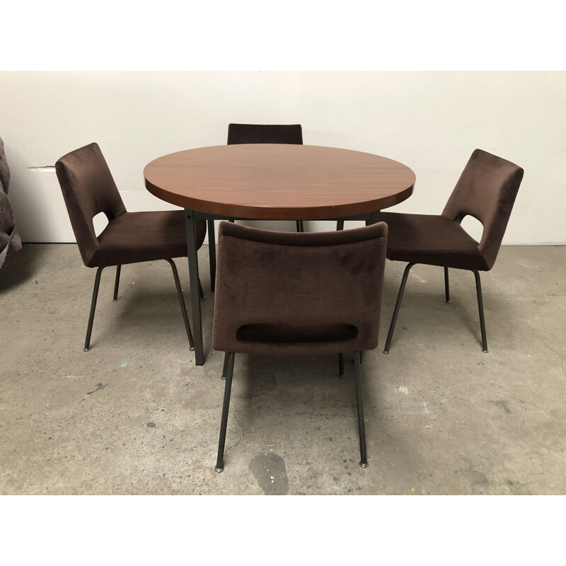 Vintage table and chairs by Georges Frydman 