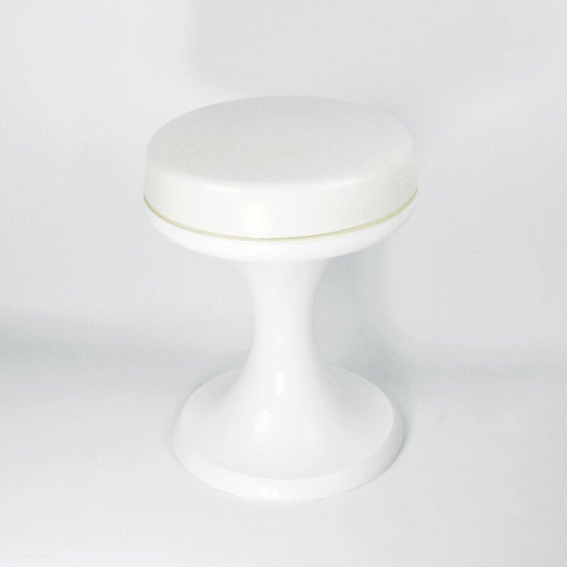 Vintage white stool Germany 1970s