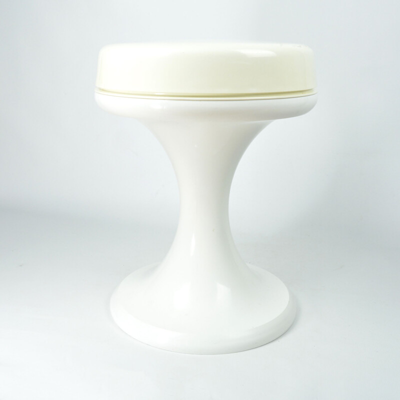 Vintage white stool Germany 1970s