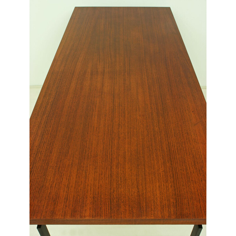 Vintage teak and metal desk Low Countries 1950s