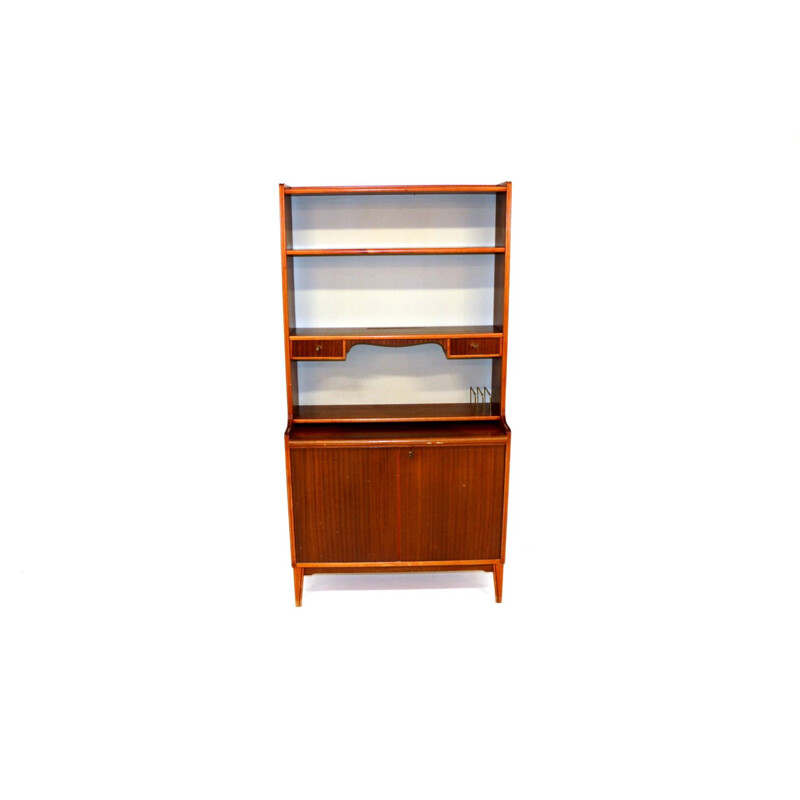 Bureau secrétaire vintage en acajou Suède 1960