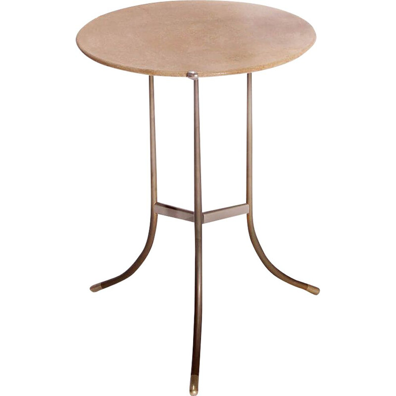 Vintage bronze side table Cedric Hartman USA 1970s