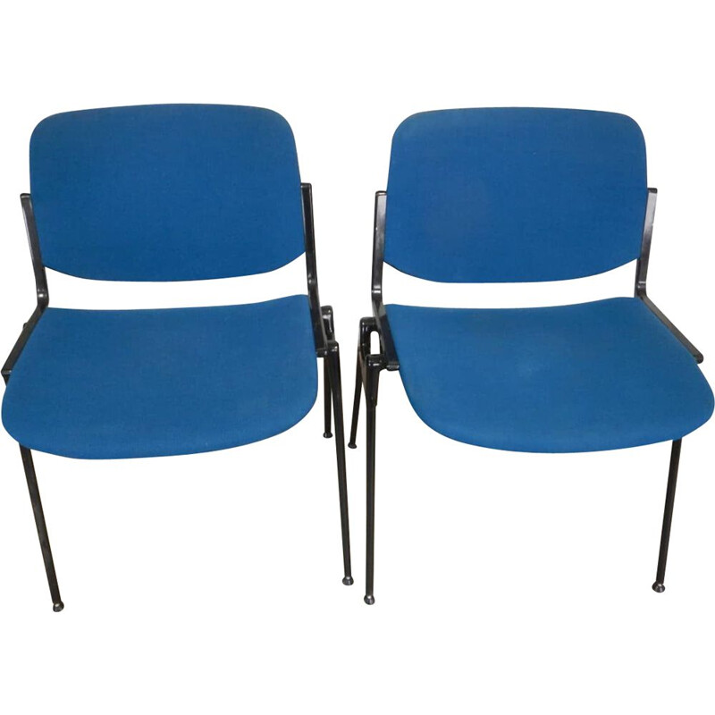 Par de cadeiras Piretti Blu de 1990
